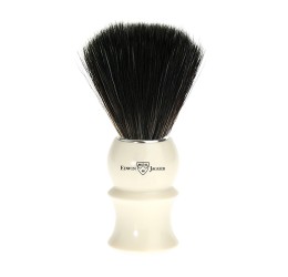 Edwin Jagger Imitation Ivory Shaving Brush (Black Synthetic)