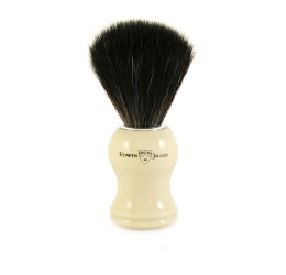 Edwin Jagger 21P37 Imitation ivory shaving brush (Black Synthetic)