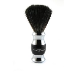 Edwin Jagger Black & Chrome Shaving Brush (Black Synthetic)
