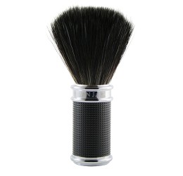 Edwin Jagger Black/Chrome 3D Diamond Shaving Brush (Black Synthetic)