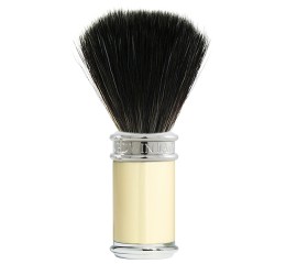 Edwin Jagger Chrome & Ivory Shaving Brush (Black Synthetic)