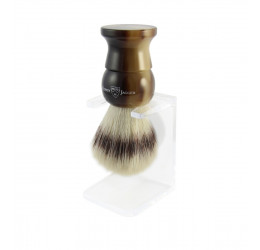Edwin Jagger Imitation Horn Synthetic Fill Shaving Brush with Stand
