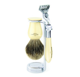 Edwin Jagger 3pc Chatsworth Ivory Set (Mach 3) best badger