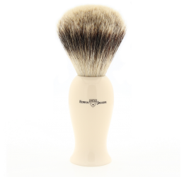 Edwin Jagger Imitation Ivory Best Badger Shaving Brush (Deluxe)