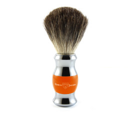 Edwin Jagger Orange & Chrome Shaving Brush (Pure Badger)