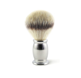 Edwin Jagger Bulbous Lined Shaving Brush (Synthetic Silver Tip