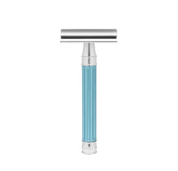 Edwin Jagger 3ONE6 Stainless Steel Light Blue DE Safety Razor