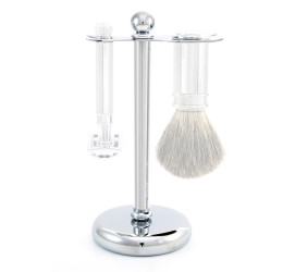 Edwin Jagger Chrome Razor & Shaving Brush Stand 