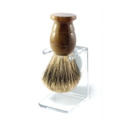 Edwin Jagger Light Horn Best Badger Shaving Brush with Stand