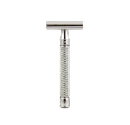 Edwin Jagger 3ONE6 Knurled Stainless Steel DE Safety Razor Front