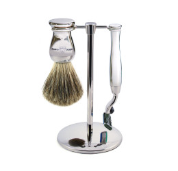 Edwin Jagger 3pc Chrome Shaving Set (Mach3)