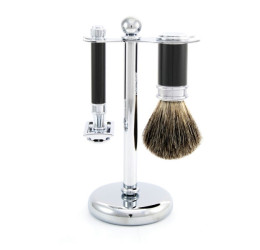 Edwin Jagger 3pc Black & Chrome Set (DE)