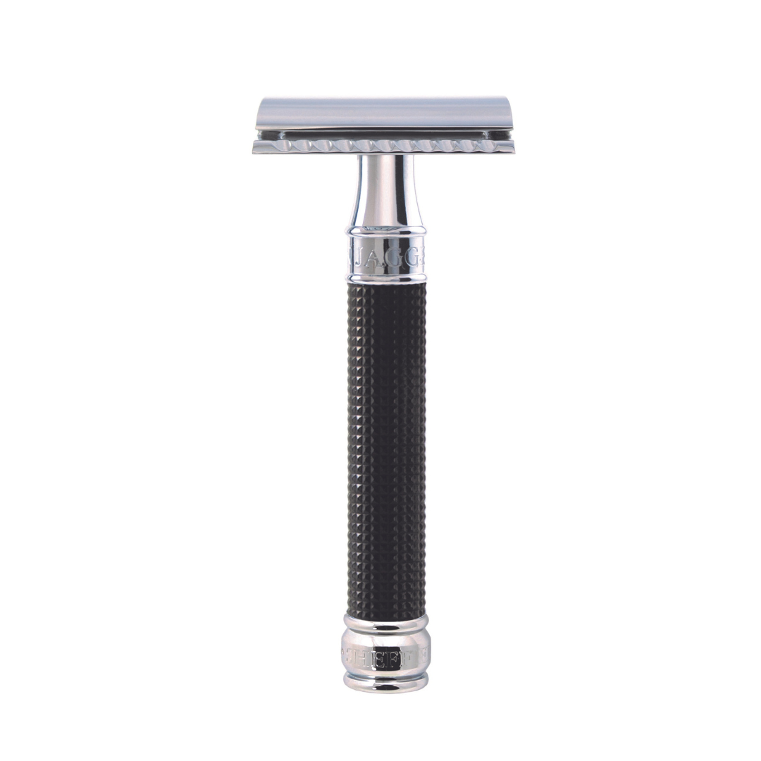 Edwin Jagger Double Edge Safety Razor 3D Diamond Black Chrome