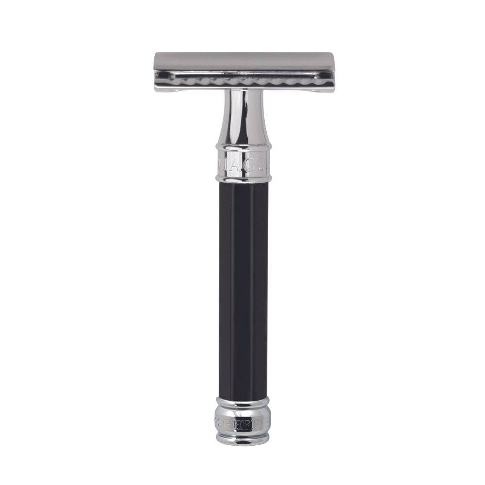 Edwin Jagger DE86 Double Edge Safety Razor Octagonal Black