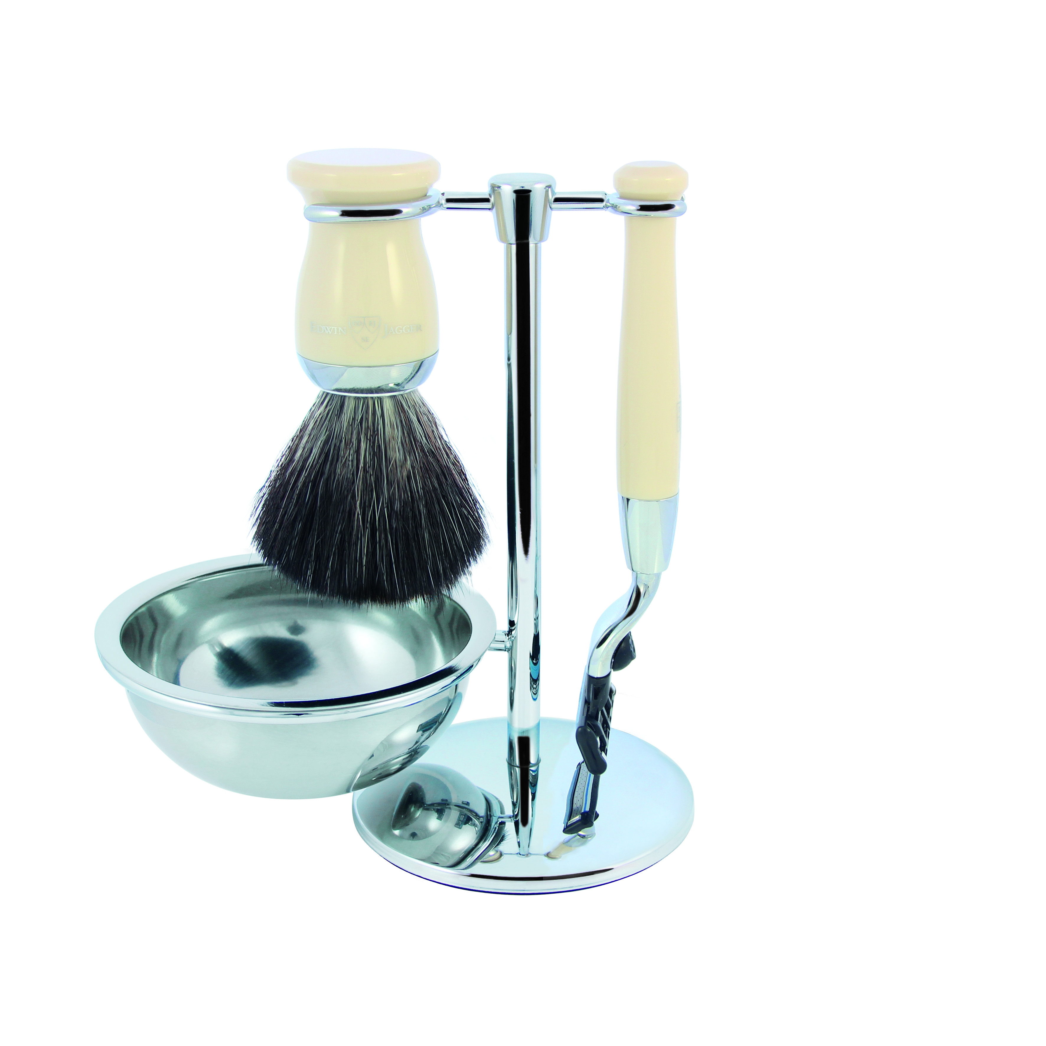 勝利の楽士(英) 3枚セット Edwin Jagger Gillette® Mach3® Razor Shaving Set Imitation Ivory