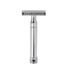 EdwinJagger Edwin Jagger Blue & Chrome 3 Piece Mach3 Set (Black Synthetic)