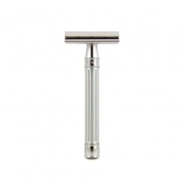 Edwin Jagger 3ONE6 Stainless Steel Silver DE Safety Razor Front