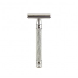 Edwin Jagger 3ONE6 Knurled Stainless Steel DE Safety Razor Front