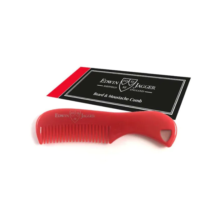 Edwin Jagger Beard & Moustache Comb Red