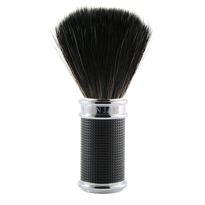 Edwin Jagger Black 3D Diamond Shaving Brush (Black Synthetic)