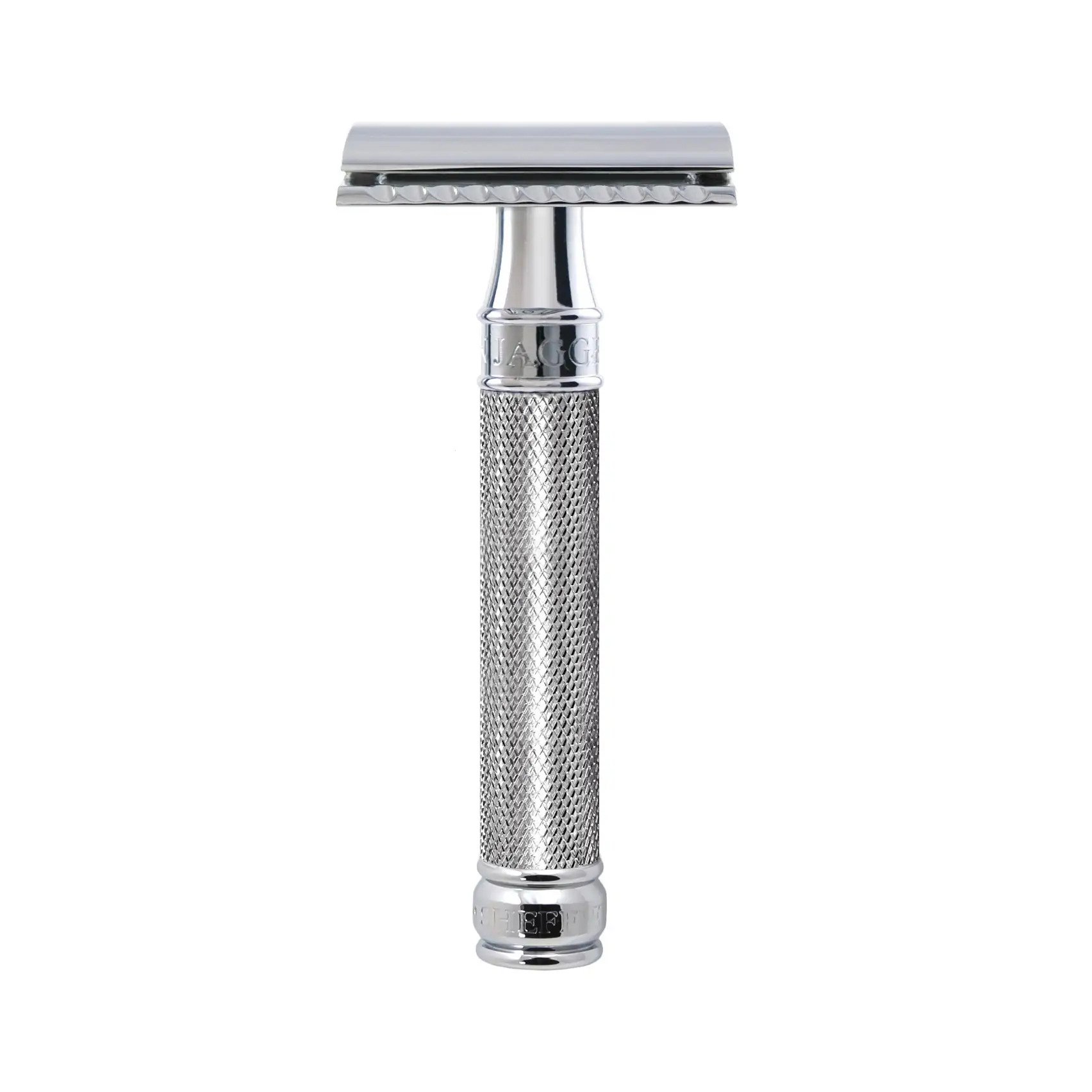 Edwin Jagger DE89 Chrome Knurled DE Safety Razor (Closed Comb)