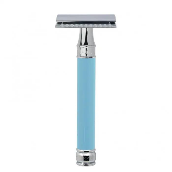 Edwin Jagger Long Blue Closed Comb DE Safety Razor