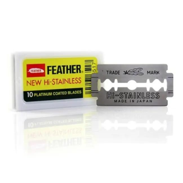 10 Pack of Feather New Hi-Stainless DE Razor Blades