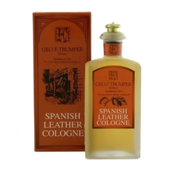 Geo F Trumper Spanish Leather Cologne in a 100ml Glass Bottle